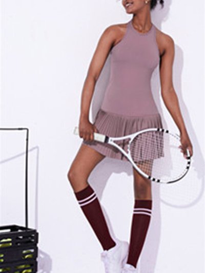 Anna-Kaci Sleeveless Racerback Ruffled Mini Exercise Dress product