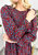 Smocked Chest Long Sleeve Floral Dress