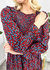 Smocked Chest Long Sleeve Floral Dress