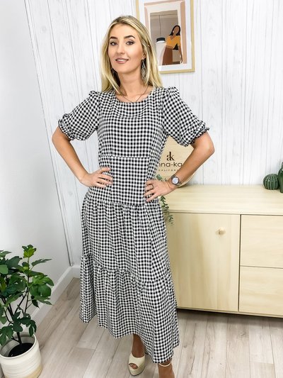 Anna-Kaci Soft Dot Print Short Sleeve Maxi Dress product