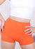 Solid Color High Waist Sports Shorts - Orange