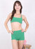 Solid Color High Waist Sports Shorts - Green