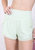 Solid Color Layered Sports Shorts - Green