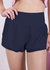 Solid Color Layered Sports Shorts - Navy