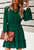 Solid Shirred Waist Dress - Green