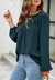 Solid V Line Ruffle Blouse
