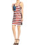 Spaghetti Strap Sleeveless USA American Flag Patriotic Sequin Dress