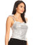 Sparkle Sequin Ribbon Strap Tank Top