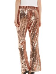 Sparkly Sequin Flare Wide Leg Pants