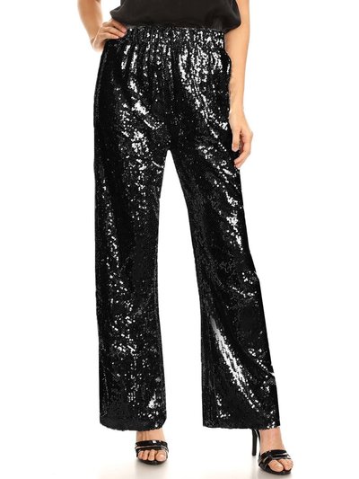 Anna-Kaci Sparkly Sequin Flare Wide Leg Pants product