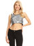 Sparkly Sequin Midriff Sleeveless Shirt - Black And Silver