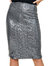 Sparkly Sequins Cocktail Midi Skirt - Gunmetal