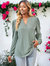 Split V Neck Textured Blouse