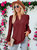 Split V Neck Textured Blouse