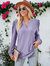 Split V Neck Textured Blouse