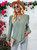 Split V Neck Textured Blouse