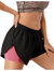 Sport Running Shorts 2 In 1 With Pockets - Black