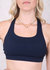 Square Neck Cross Sports Bra - Navy