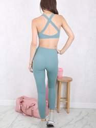 Square Neck Cross Sports Bra