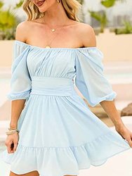 Square Neck Tie Back Dress