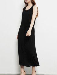 Staple Slip Gown Tied Front Dress With Pockets