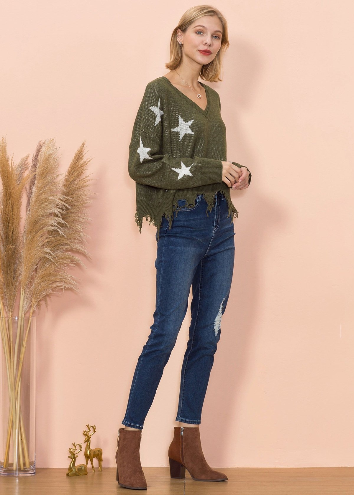 Frayed sale star sweater