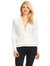 Striped Metallic Sequin Varsity Jacket - White