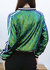 Striped Metallic Sequin Varsity Jacket