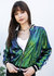 Striped Metallic Sequin Varsity Jacket - Mermaid