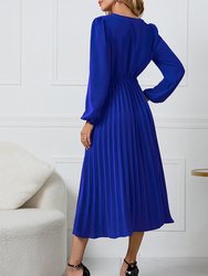 Surplice Neck Belted Dress