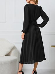 Surplice Neck Belted Dress