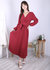 Surplice Neck Pleated Dress