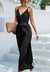 Surplice Neck Side Slit Jumpsuit