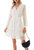 Surplice Neck Tiered Dress - White