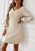 Textured Cable Knit Sweater Dress