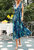 Tie Back Tropical Print Dress - Blue