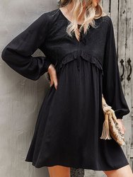 Tie Neck Tunic Dress