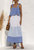 Tie Shoulder Color Block Dress - Light Blue