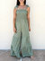 Tie Shoulder Tiered Jumpsuit