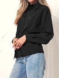 Tie With Love Button Down - Black
