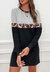 Tri-Tone Long Sleeve Sweater Dress