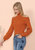 Turtleneck Cold Shoulder Sweater