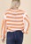 Two Tone Striped Crochet Net Sweater