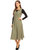 V-Neck Button Sleeveless Midi Swing Dress