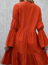 V Neck Marie Sleeves Dress