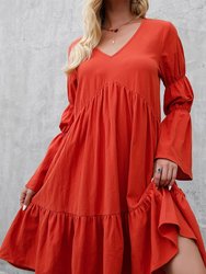 V Neck Marie Sleeves Dress