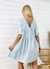 V Neck Tie Back Shift Dress