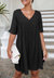 V Neck Tie Back Shift Dress