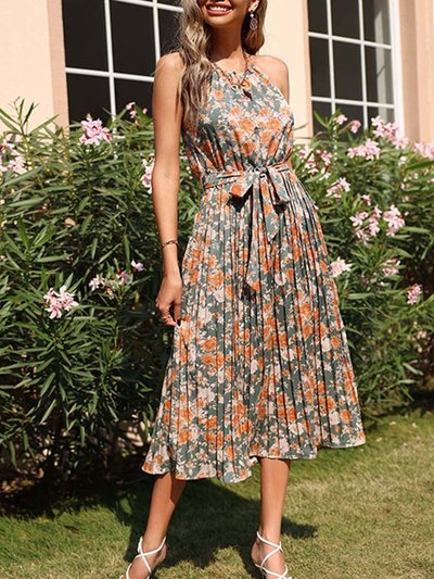 Anna-Kaci Vintage Floral Pleated Dress product