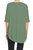 Womens Casual Lace Up V-Neck Loose Fit Top With Short Dolman Sleeves